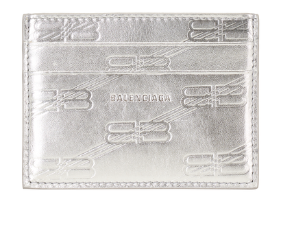 Balenciaga BB Cardholder, &pound;150, Accessories, Silver, Leather, Front view